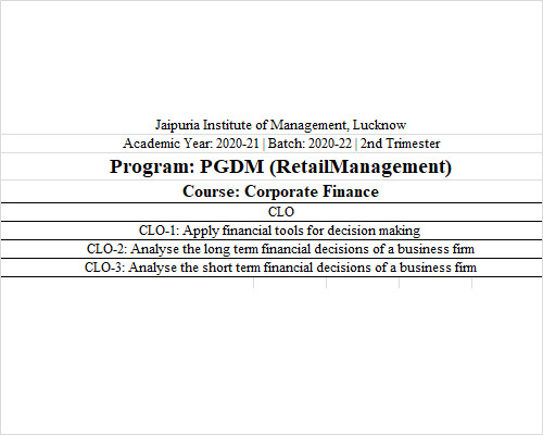 CLO--PGDM(RM)-TERM-1-TO-3